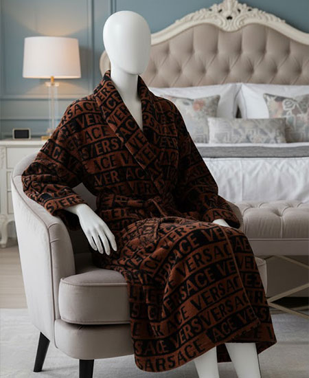 حوله تن پوش مدل ورساچه - قهوه‌ای 87