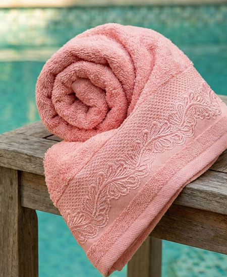 حوله استخری بهباف آذر - رنگ گلبهی روشن 93